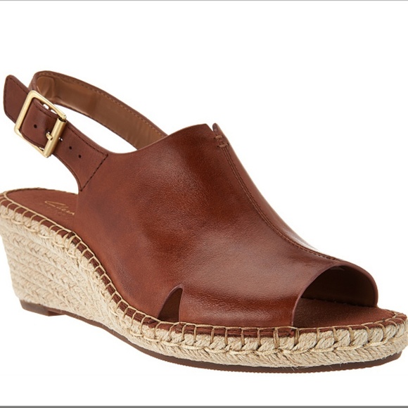 clarks espadrille wedges